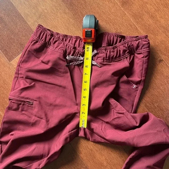 NWT Jaanuu Women's Size Medium Wine 5 Pocket Skinny Scrub Jogger Pants - Picture 12 of 12